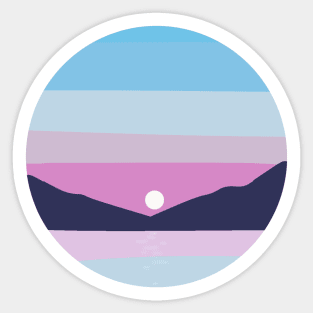 Pink sunset Sticker